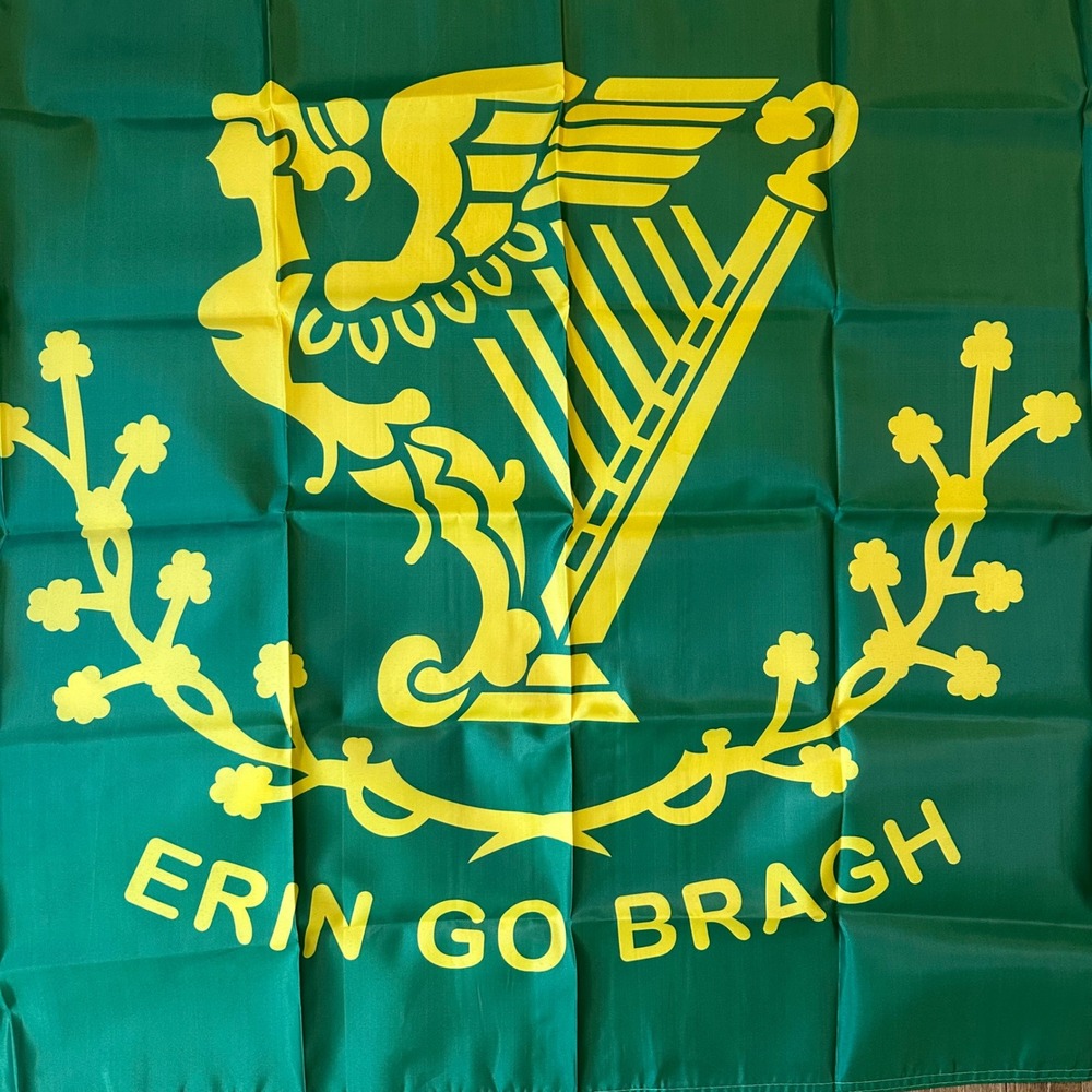 Erin Go Bragh Flag Irish Ireland Banner Green Harp Outdoor Wall Decor NEW - Picture 2 of 4